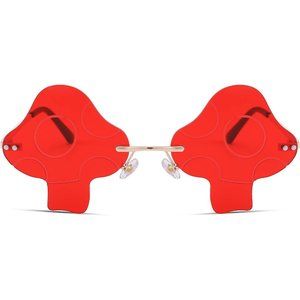 Halloween Glasses Y2K Shades Metal Frameless Eyewear UV 400 Protection Glasses